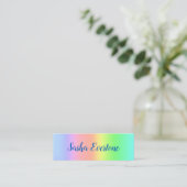 Carte De Visite Mini Prismatic Pastel Rainbow Ombre (Debout devant)