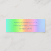 Carte De Visite Mini Prismatic Pastel Rainbow Ombre (Dos)