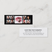 Carte De Visite Mini Pro photographe moderne de portrait (Devant / Derrière)