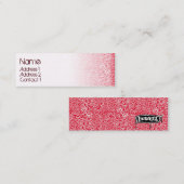 Carte De Visite Mini PRODUITS ORGANIQUES rouges (Devant / Derrière)