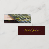 Carte De Visite Mini Professeur de musique guitare (Devant / Derrière)