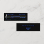 Carte De Visite Mini professeur de musique/instruction (Devant / Derrière)