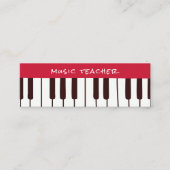 Carte De Visite Mini Professeur de musique piano cours privés (Devant)