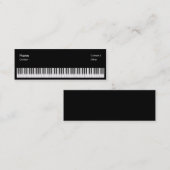 Carte De Visite Mini Professeur de piano (Devant / Derrière)