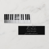 Carte De Visite Mini Professeur de piano (Devant / Derrière)