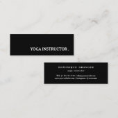 Carte De Visite Mini Professeur de Yoga (Devant / Derrière)