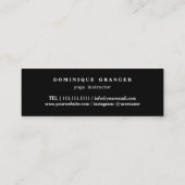 Carte De Visite Mini Professeur de Yoga (Dos)