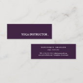 Carte De Visite Mini Professeur de Yoga (Devant / Derrière)