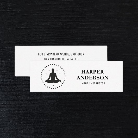 Carte de visite Mini Professeur de Yoga Moderne