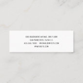 Carte de visite Mini Professeur de Yoga Moderne (Dos)