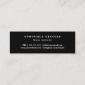 Carte De Visite Mini Professeur d'instructeur de yoga de Pilates (Dos)