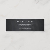 Carte De Visite Mini Professional Elegant Noir Chalk Board (Dos)