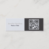 Carte De Visite Mini Professional Grey ajoutez votre logo QR Code (Devant)