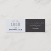 Carte De Visite Mini Professional Grey ajoutez votre logo QR Code (Dos)