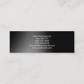 Carte De Visite Mini Professional Grey Noir moderne Skinny (Dos)