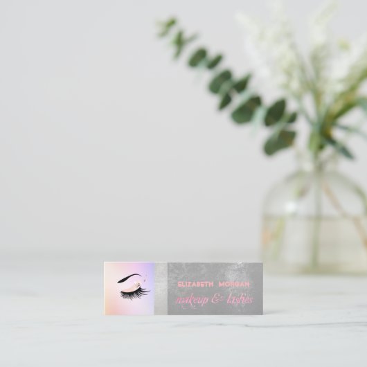 Carte De Visite Mini Professionel Design Moderne, Lashes (Debout devant)