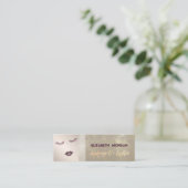 Carte De Visite Mini Professionel Moderne, Lèvres De Parties scintillan (Debout devant)