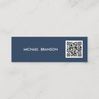 Professionnel bleu minimaliste QR CODE