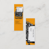 Carte De Visite Mini Professionnel de dessin de machine à écrire (Devant / Derrière)