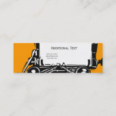 Carte De Visite Mini Professionnel de dessin de machine à écrire (Dos)