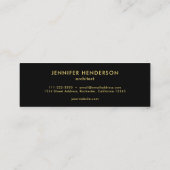 Carte De Visite Mini Professionnel de l'impression de tigres noir (Dos)