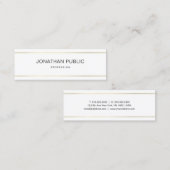 Carte De Visite Mini Professionnel Élégant Moderne Propre Or Gratté (Devant / Derrière)