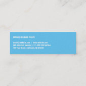 CARTE DE VISITE MINI PROFESSIONNEL ÉLÉGANT PISCINE CÉLESTE BLEUE PERLE (Dos)