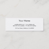 Carte De Visite Mini Professionnel élégant style japonais rôle (Dos)