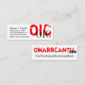 Carte De Visite Mini Professionnel embouti (Devant / Derrière)