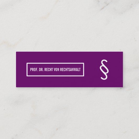 Carte De Visite Mini professionnel moderne (Dos)