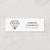 Carte De Visite Mini Professionnel moderne Black Diamond (Devant)