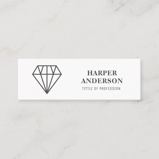 Carte De Visite Mini Professionnel moderne Black Diamond (Devant)