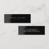Carte De Visite Mini Professionnel moderne élégant tendance unique (Devant / Derrière)