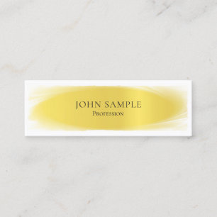 Carte De Visite Mini Professionnel moderne Gold Look minimaliste Plain