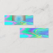 Carte De Visite Mini Professionnel moderne, Lotus, Holographique (Devant / Derrière)