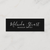 Carte De Visite Mini Professionnel moderne noir et blanc (Devant)