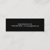 Carte De Visite Mini Professionnel moderne noir et blanc (Dos)