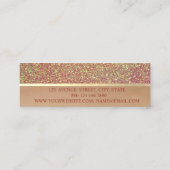 Carte De Visite Mini Professionnel, Parties scintillant moderne, Lèvres (Dos)