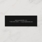 Carte De Visite Mini Professionnel Simple Noir (Dos)
