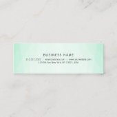 Carte De Visite Mini Professionnel Simple Trendy Mint Vert Moderne (Dos)