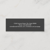 Carte De Visite Mini Professionnel Vert Vert Noir Minimal QR CODE (Dos)