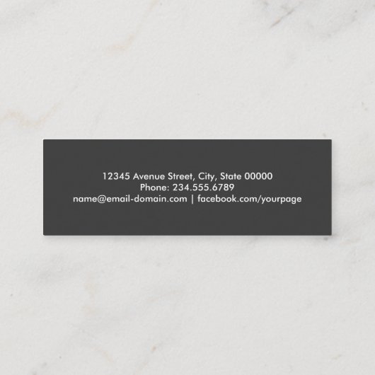 Carte De Visite Mini Professionnel Vert Vert Noir Minimal QR CODE (Dos)