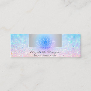 Carte De Visite Mini Professionnelle Moderne Féminine, Yoga Lotus Bokeh