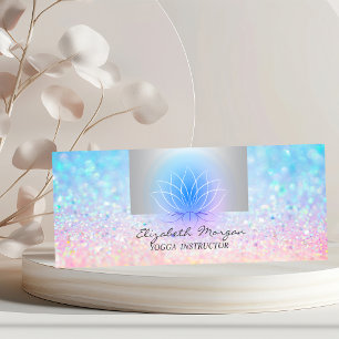 Carte De Visite Mini Professionnelle Moderne Féminine, Yoga Lotus Bokeh
