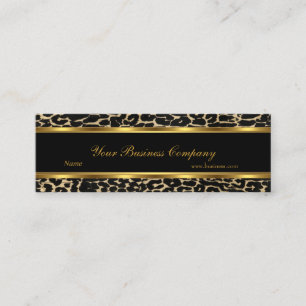 Carte De Visite Mini Profil Animal Gold Black Elegant Classy Skinny