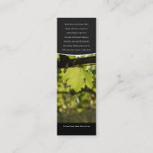 Carte De Visite Mini Profil d'affaires de raisin de vignoble (Dos)