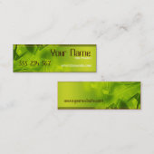 Carte De Visite Mini Profil mince d'espace vert (Devant / Derrière)
