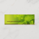 Carte De Visite Mini Profil mince d'espace vert (Dos)