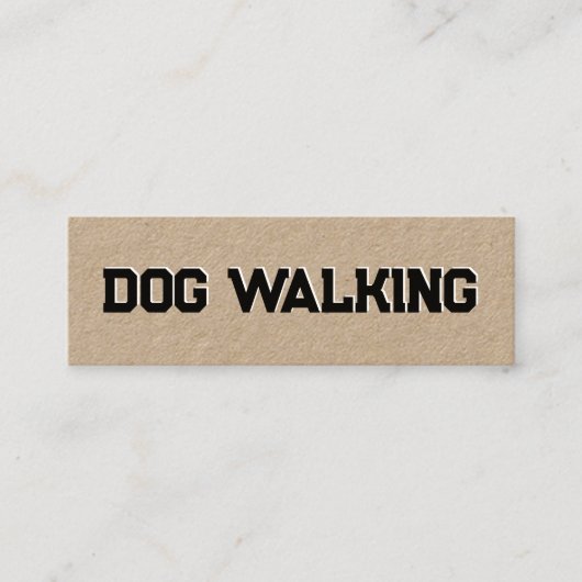 Carte De Visite Mini Promenade de chiens (Devant)
