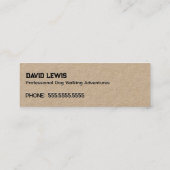 Carte De Visite Mini Promenade de chiens (Dos)